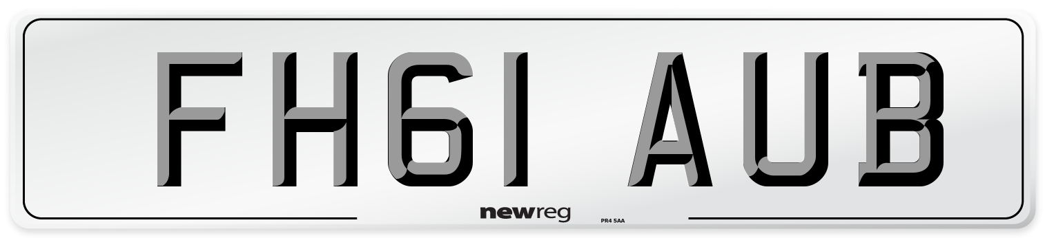 FH61 AUB Number Plate from New Reg
